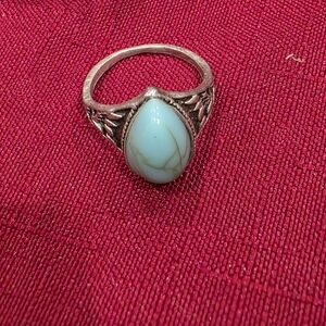 Elegant Silver and Turquoise Ring